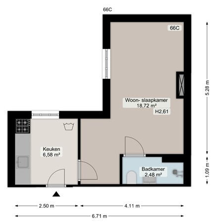 Medium property photo - Kraneweg 66C, 9718 JT Groningen